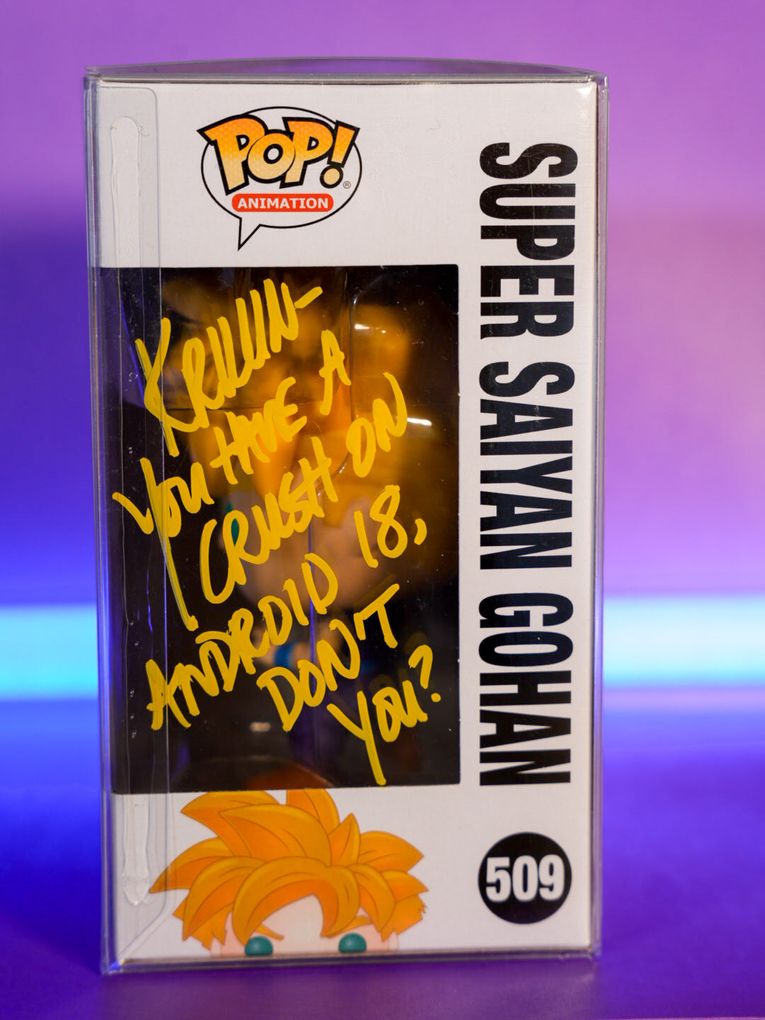 Funko Pop! Super Saiyan Gohan Galactic Toys Exclusive SIGNED STEPHANIE NADOLNY w/Signature Authentication